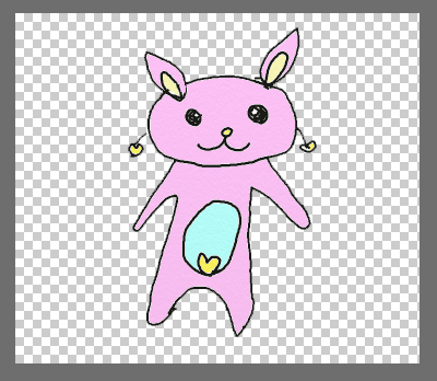 画像を取り込んで背景を透過。